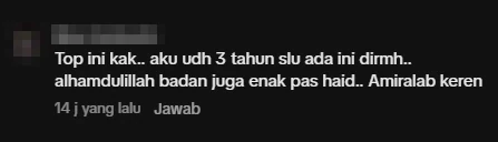 Tangkapan skrin ulasan asal daripada Komen TikTok, nama pembeli disamarkan