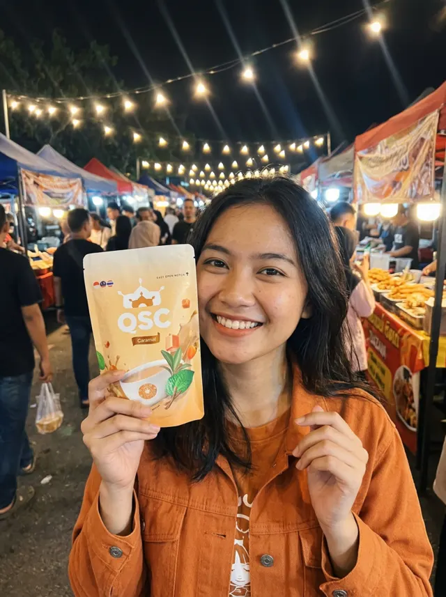 ภาพประกอบผู้มาเดินตลาดนัดโชว์ QSC Caramel